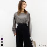 グレー | メッシュベロアプルオーバー | A.NATALY