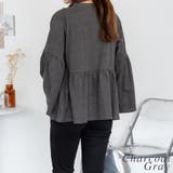 ペプラムギャザーブラウス風カットソー | A.NATALY | 詳細画像1 