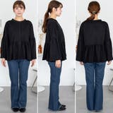 ペプラムギャザーブラウス風カットソー | A.NATALY | 詳細画像7 