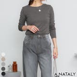 チャコールグレー | ロングスリーブコンパクトTシャツ | A.NATALY
