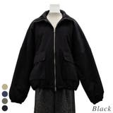 ブラック | 合繊ツイル中綿スタンドジャケット | A.NATALY