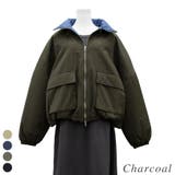 チャコール | 合繊ツイル中綿スタンドジャケット | A.NATALY