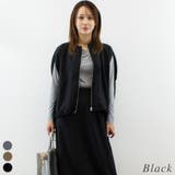 ブラック | サークルドレープベスト | A.NATALY