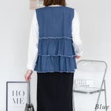 フリルティアードデニムベスト | A.NATALY | 詳細画像3