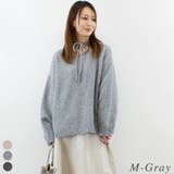 M-グレー | 杢ストレッチチョーカー付きプルオーバー | A.NATALY