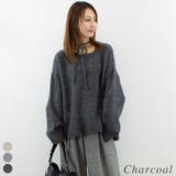 チャコール | 杢ストレッチチョーカー付きプルオーバー | A.NATALY