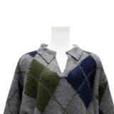 アクリルモヘアアーガイルキーネックプルオーバー | A.NATALY | 詳細画像12 