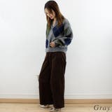 アクリルモヘアアーガイルキーネックプルオーバー | A.NATALY | 詳細画像4 