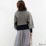 バイカラーニットジャケット | A.NATALY | 詳細画像3 