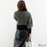 バイカラーニットジャケット | A.NATALY | 詳細画像5 