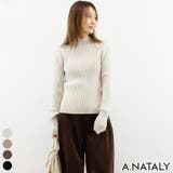 アイボリー | プレーティングハイネックプルオーバー | A.NATALY