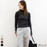 ブラック | プレーティングハイネックプルオーバー | A.NATALY