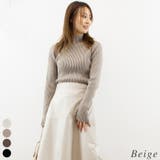 ベージュ | プレーティングハイネックプルオーバー | A.NATALY