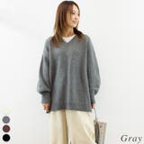 グレー | アルパカタッチVネックプルオーバー | A.NATALY