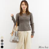 モカ | アルパカタッチビスチェドッキングニット | A.NATALY