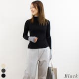 ブラック | 配色クールクールハイネックプルオーバー | A.NATALY