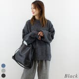 チャコール | 杢ニットクルーネックプルオーバー | A.NATALY