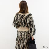 MIXフリンジニットショートカーディガン | A.NATALY | 詳細画像1 