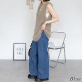 デニムオールゴムワイドパンツ | A.NATALY | 詳細画像3 