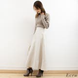 フェイクレザーステッチセミフレアスカート | A.NATALY | 詳細画像1 