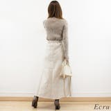 フェイクレザーステッチセミフレアスカート | A.NATALY | 詳細画像2 