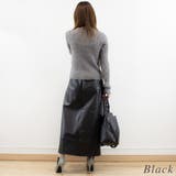 フェイクレザーステッチセミフレアスカート | A.NATALY | 詳細画像6 