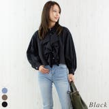 ブラック | ダンガリーフリルシャツ | A.NATALY
