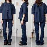 エアリーデニムスタンドカラーシャツ | A.NATALY | 詳細画像7