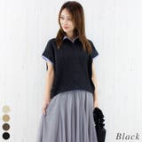 ブラック | リネンライクレイヤードコクーンシャツ | A.NATALY