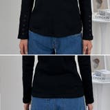 袖口ボタンリブロングTシャツ | A.NATALY | 詳細画像9 