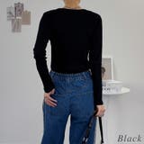 袖口ボタンリブロングTシャツ | A.NATALY | 詳細画像3 