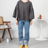 ドロップショルダーギャザースリーブカットソー | A.NATALY | 詳細画像13