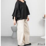 ドロップショルダーギャザースリーブカットソー | A.NATALY | 詳細画像2