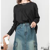 ブラック | バックダブル長袖Tシャツ | A.NATALY