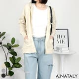 ライトベージュ | ミニ裏毛バックフリルジップアップパーカー | A.NATALY
