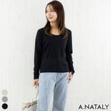 ブラック | シアーフライスUネックプルオーバー | A.NATALY