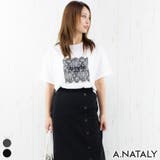 オフ | レースロゴ刺繍Tシャツ | A.NATALY