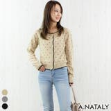 麻ライクドット配色カーデ | A.NATALY | 詳細画像1