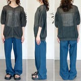 メッシュ編みボートネック5分袖カーディガン | A.NATALY | 詳細画像7 