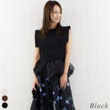 ブラック | ペプラムバルーンキャミセットニット | A.NATALY