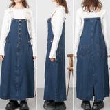 配色ショルダーデニムサロペットスカート | A.NATALY | 詳細画像10 