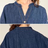 ライトオンスデニムスキッパーネックシャツワンピース | A.NATALY | 詳細画像11