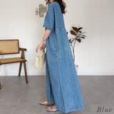 ライトオンスデニムスキッパーネックシャツワンピース | A.NATALY | 詳細画像1