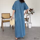 ライトオンスデニムスキッパーネックシャツワンピース | A.NATALY | 詳細画像2