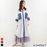 オフホワイト | ダンガリービッグポケットシフォンシャツワンピース | A.NATALY