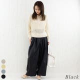 ウォッシャブルフェイクレザータックワイドパンツ | A.NATALY | 詳細画像10