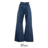 ブルー | デニムシームフレアパンツ | A.NATALY