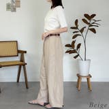 綿麻ウェストゴムワイドパンツ | A.NATALY | 詳細画像1