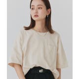ポケット付きTシャツ コットン100% ラウンドヘム | ad thie | 詳細画像25