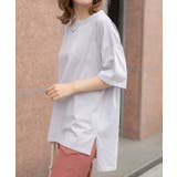 ライトグレー | オーバーサイズチュニックTシャツ レディース カット | ad thie